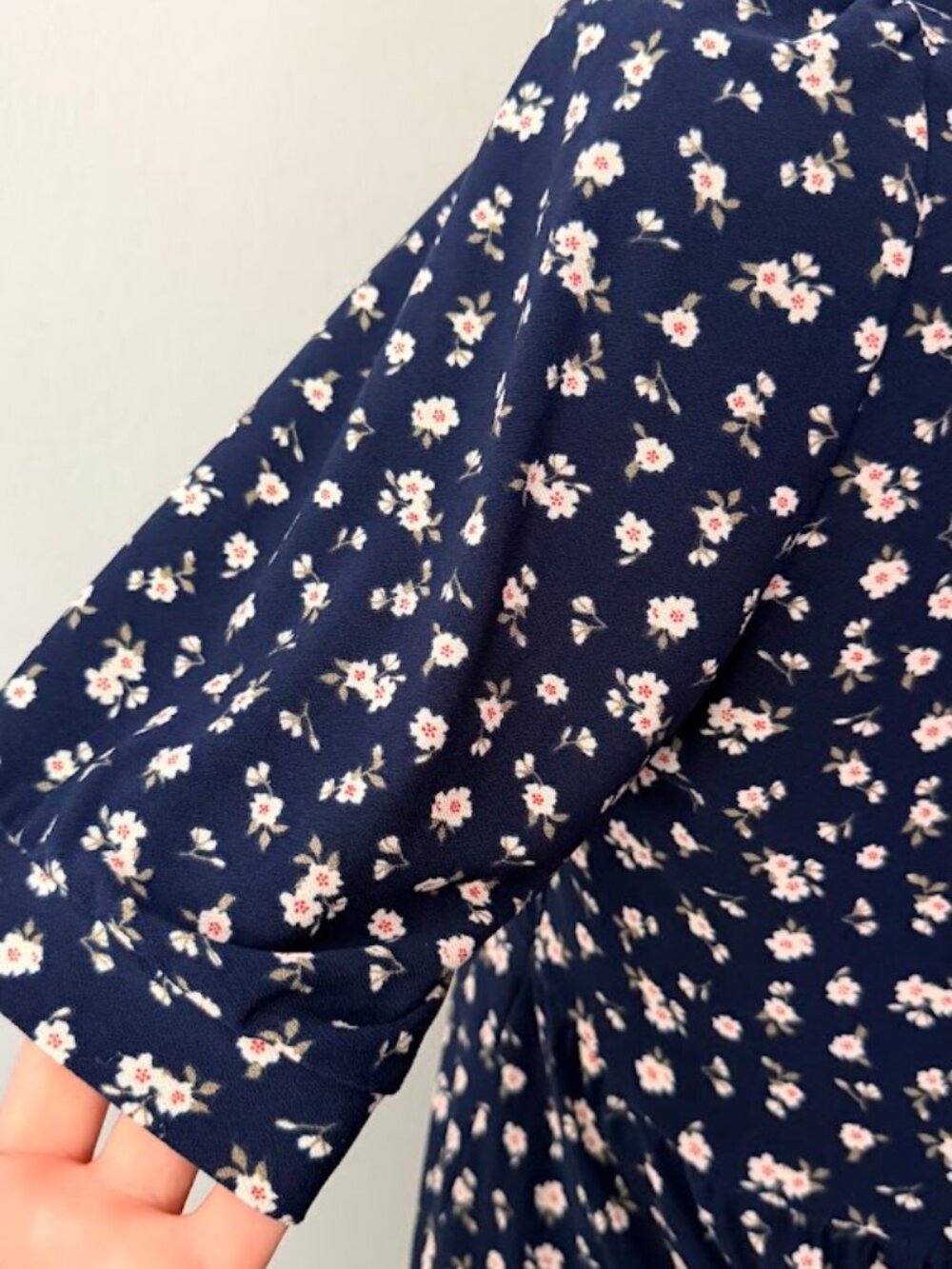 Max Studio Navy Floral Tiered Midi Dress Size XL - Picture 6 of 8